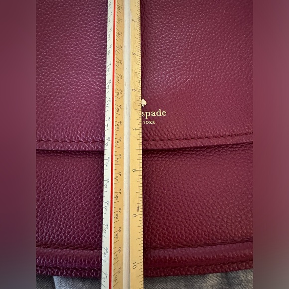 LIKE NEW KATE SPADE ♠️ Orchard Street burgundy leather satchel adjustable strap - Picture 9 of 10